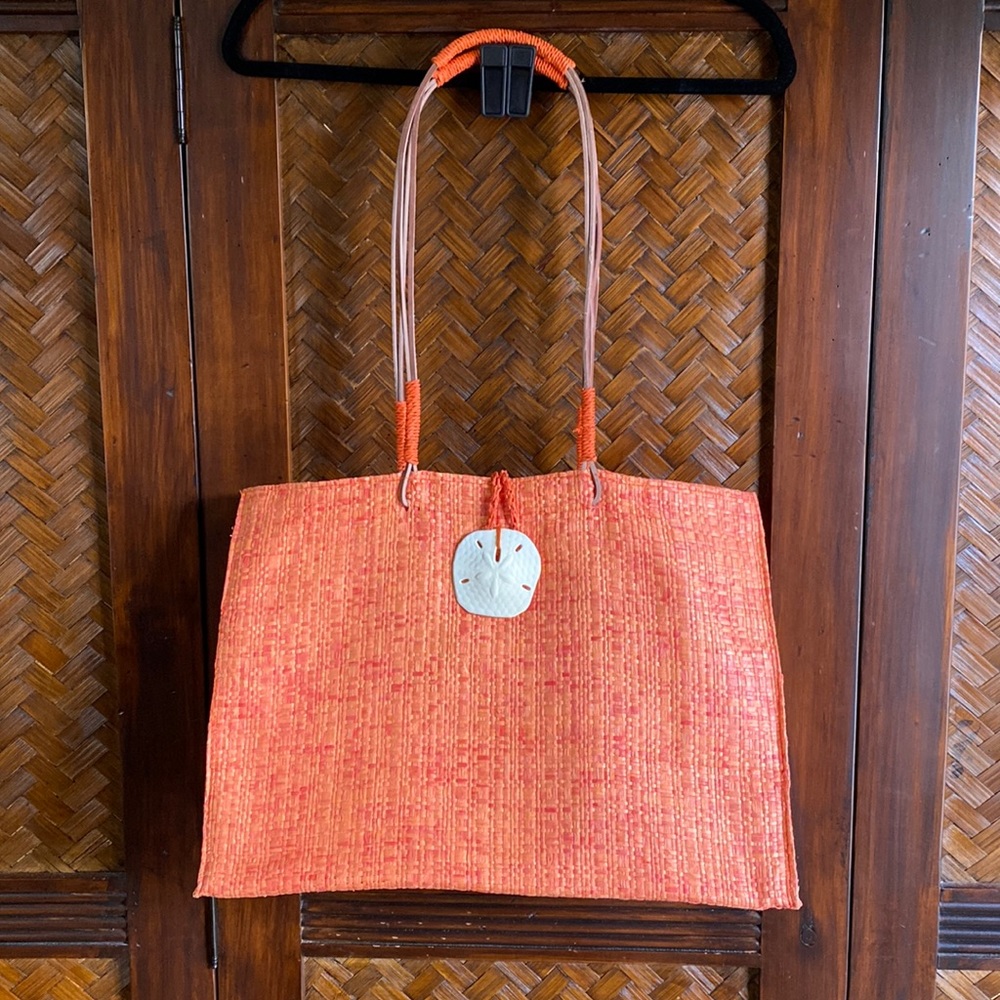 JELLYFISH - Large Coral & Orange Tote bag NWOT